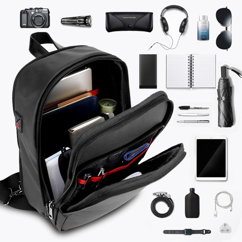 Men's Multi-Functional Sport Chest Bag with Waterproof Design
